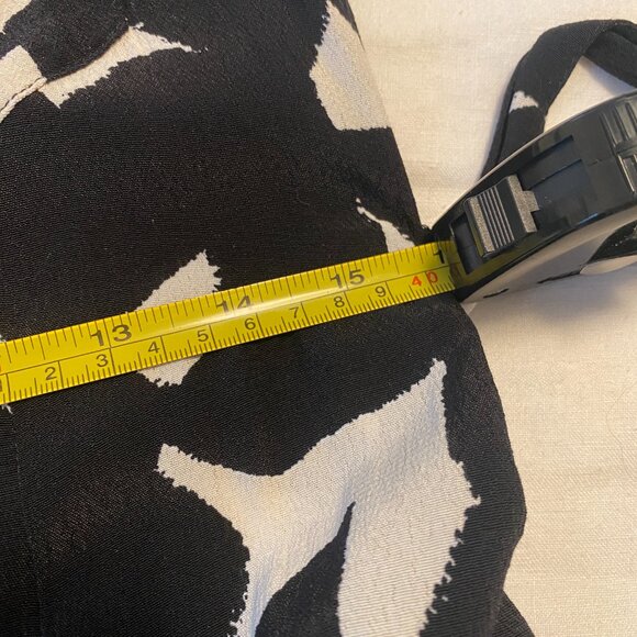 ZARA Black & White Print Midi Belted Shirt Dress, Size M - Picture 9 of 10